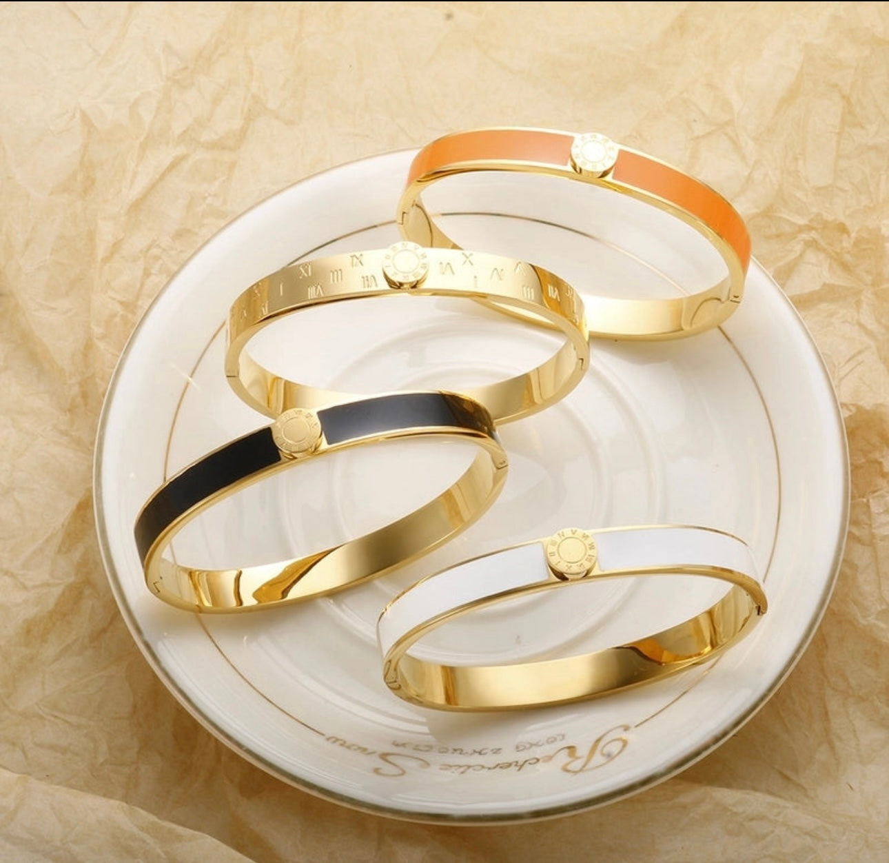 Roman Numeral Bangle Set of 3