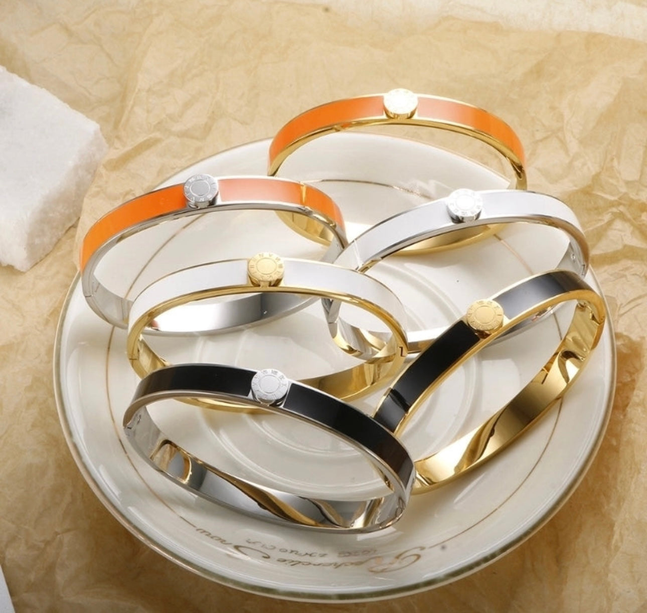 Roman Numeral Bangle Set of 3