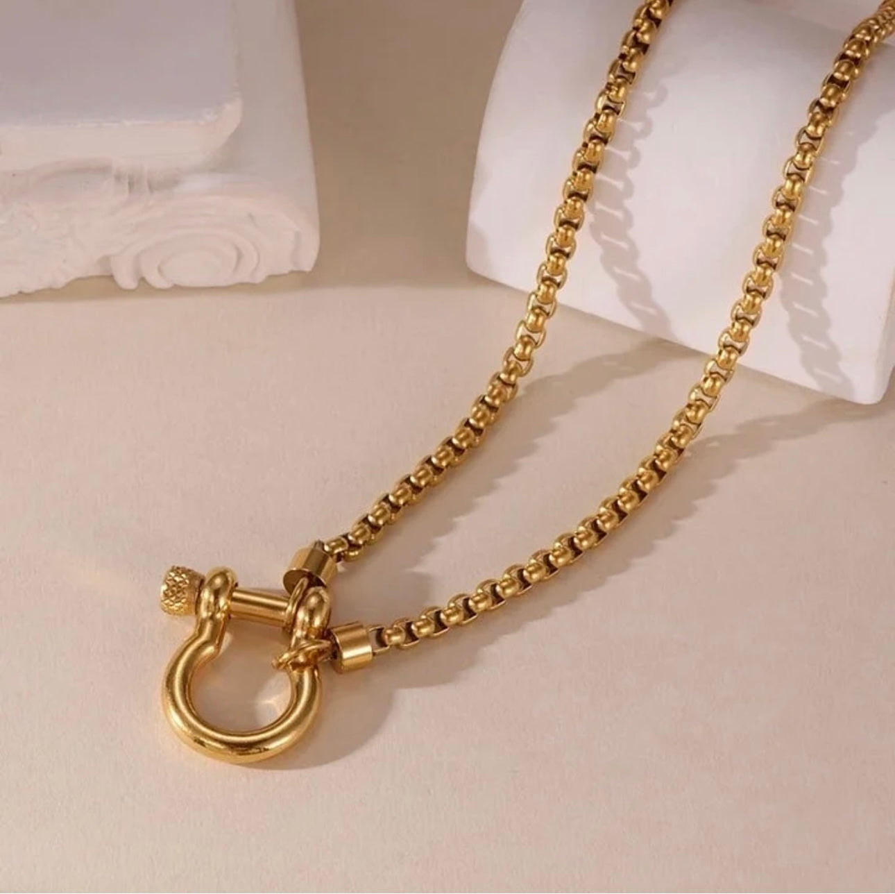 Horseshoes Mixed Metals Necklace