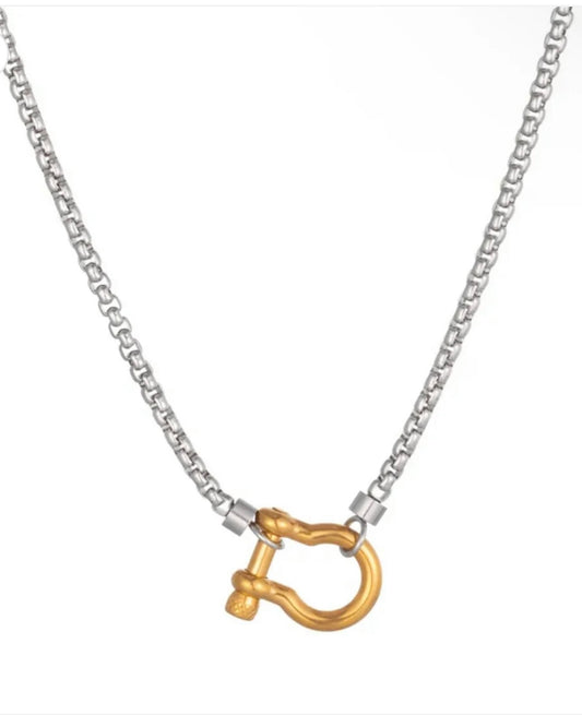 Horseshoes Mixed Metals Necklace