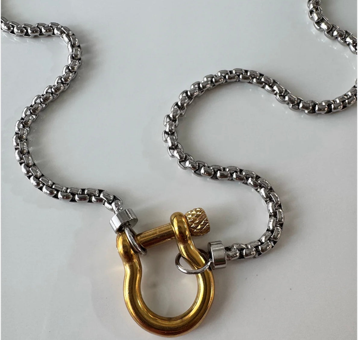 Horseshoes Mixed Metals Necklace