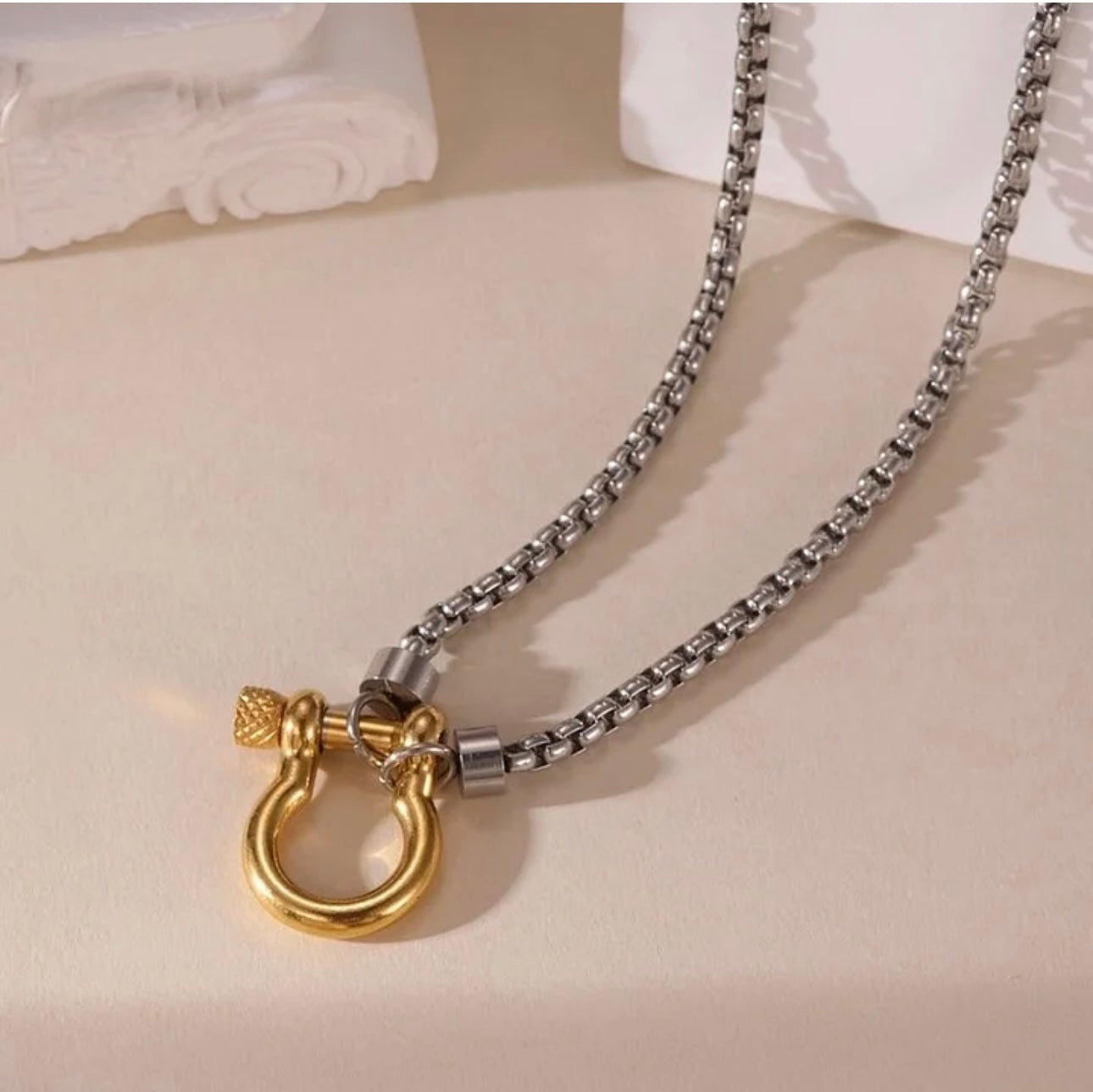 Horseshoes Mixed Metals Necklace