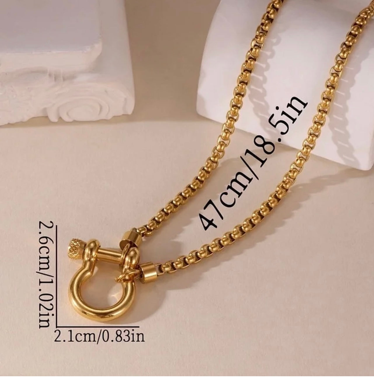 Horseshoes Mixed Metals Necklace