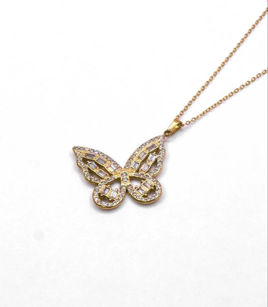BUTTERFLY BAGUETTE CHAIN