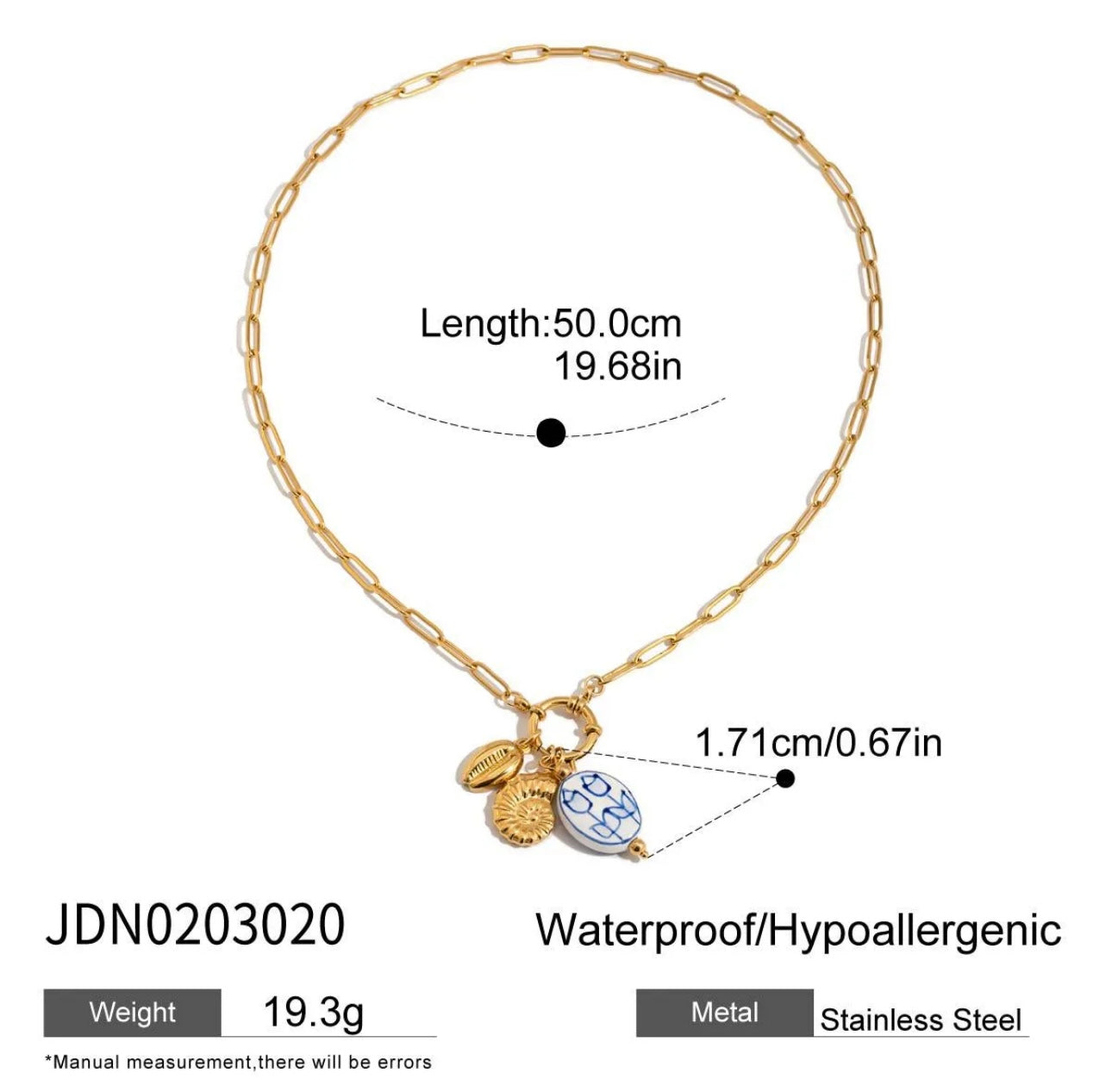 MEDITERRANEAN OCEAN MEDALLION NECKLACE