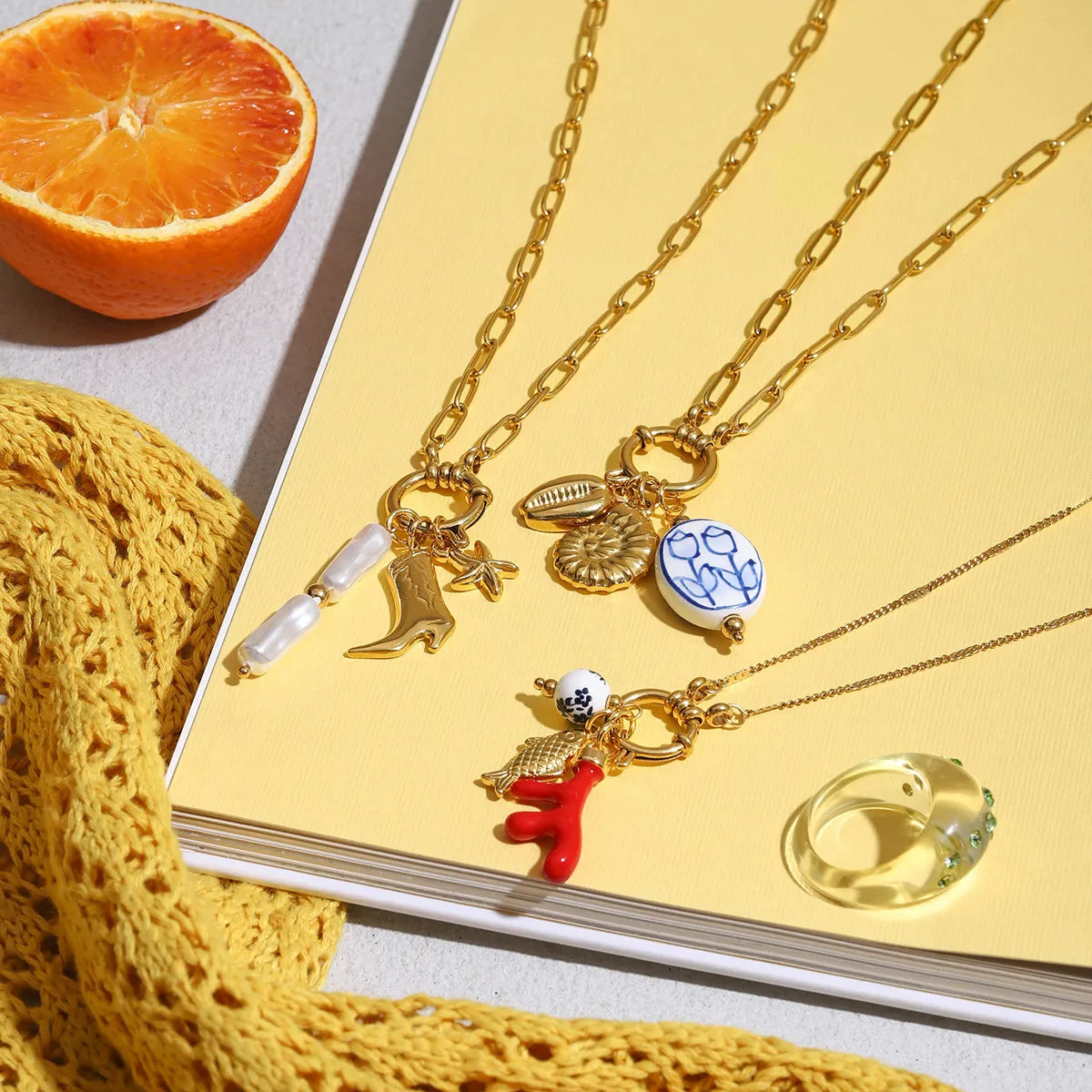 MEDITERRANEAN AMULET NECKLACE SET