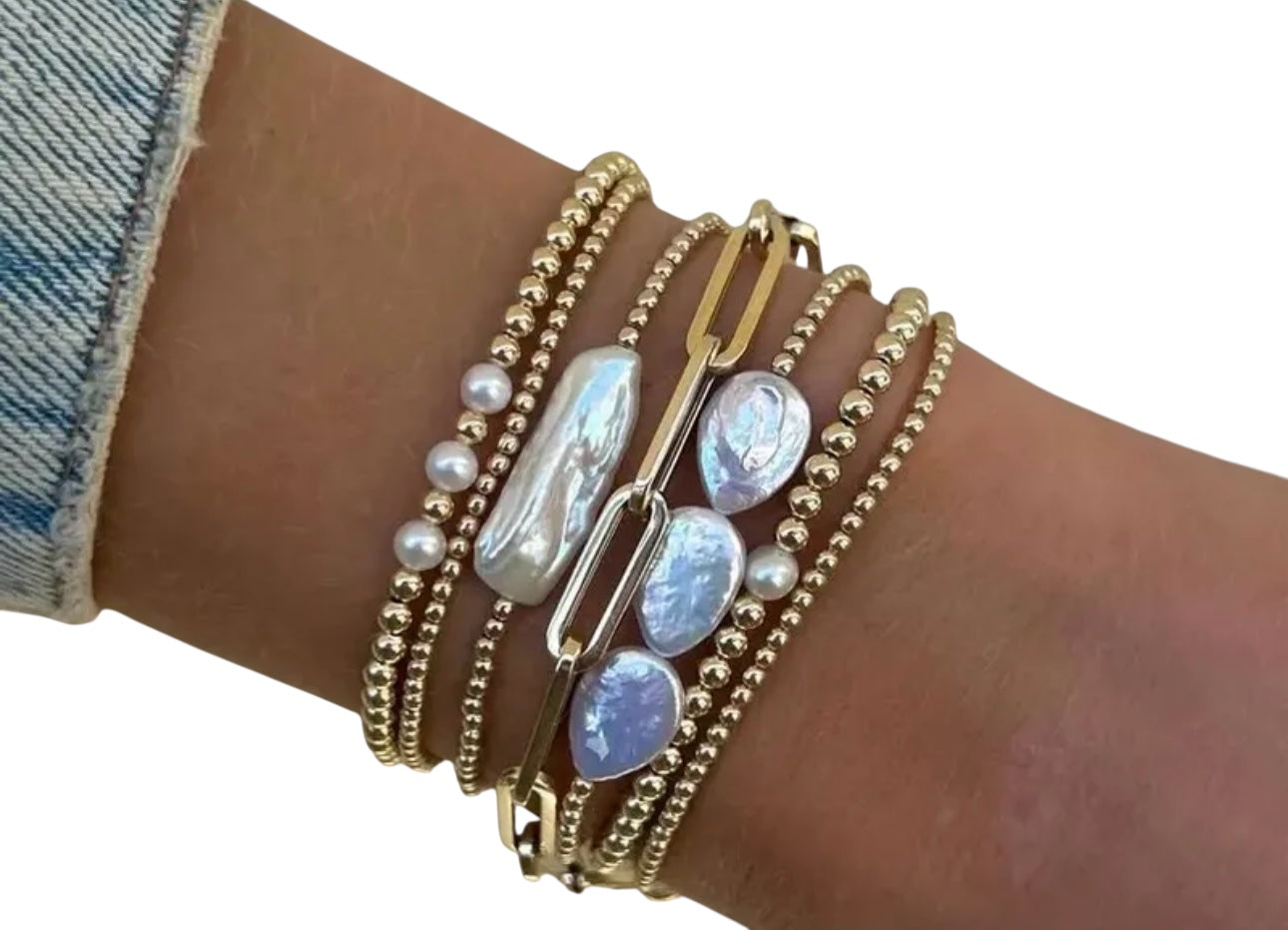 IVORY KISS BEADED PEARL SET