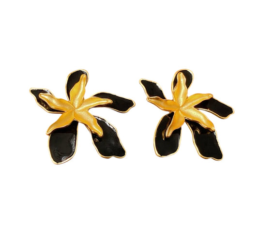 Midnight Petal Earrings